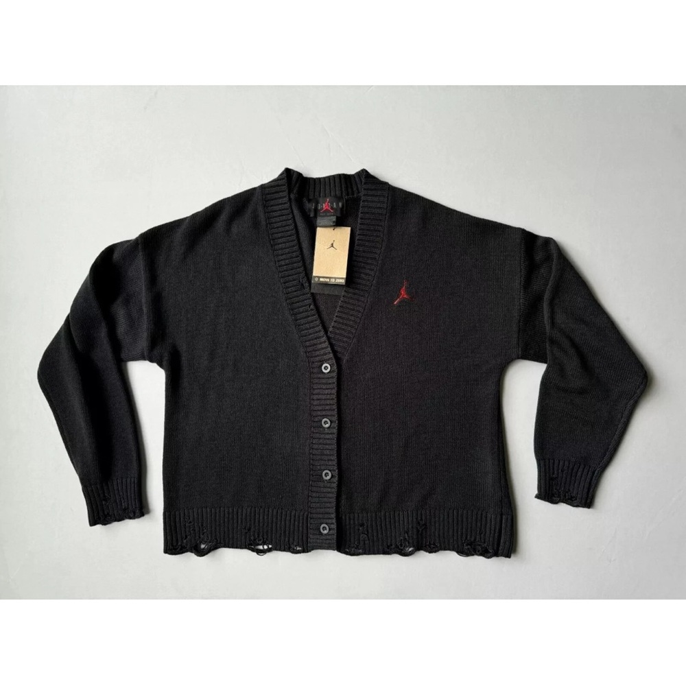 Jordan Dark Black  Knit with Red Logo